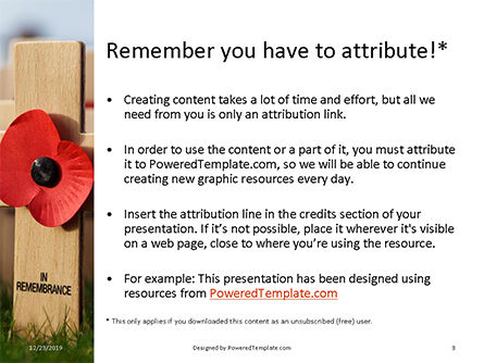 Poppy Crosses Presentation, Slide 3, 16351, Holiday/Special Occasion — PoweredTemplate.com