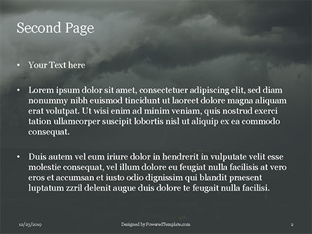 파워포인트 템플릿 - cloudy tornado and extreme weather, 슬라이드 2, 16352, 자연 및 환경 — PoweredTemplate.com
