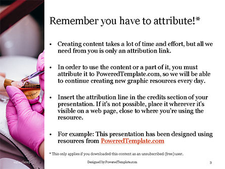 Modèle PowerPoint gratuit de nail service master applying gel polish, Diapositive 3, 16353, Art & Entertainment — PoweredTemplate.com