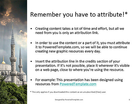 Suleymaniye mosque under dramatic sky PowerPoint Vorlage, Folie 3, 16359, Bauwesen — PoweredTemplate.com