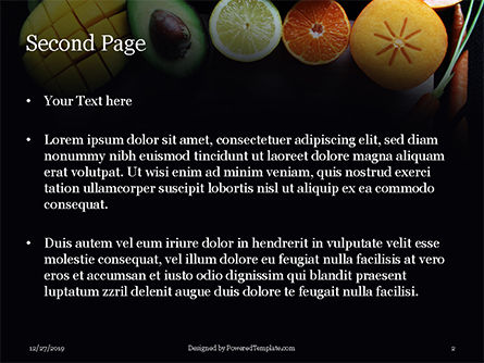 Slices of Fruits and Vegetables Presentation, Slide 2, 16361, Food & Beverage — PoweredTemplate.com