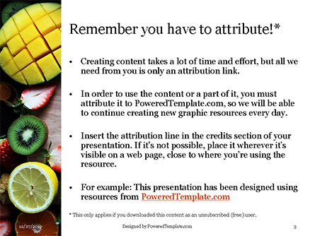 Slices of Fruits and Vegetables Presentation, Slide 3, 16361, Food & Beverage — PoweredTemplate.com