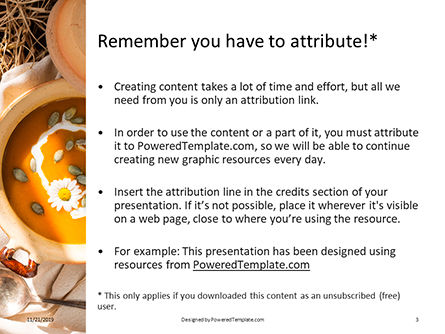 Templat PowerPoint Gratis Vegetarian Autumn Pumpkin Cream Soup, Slide 3, 16365, Food & Beverage — PoweredTemplate.com