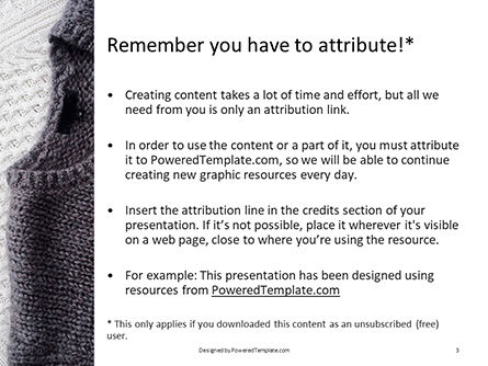 Knitted Sweaters On Table Gratis Powerpoint Template, Dia 3, 16366, Carrière/Industrie — PoweredTemplate.com