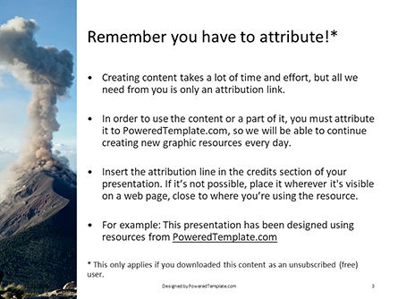 파워포인트 템플릿 - active volcano, 슬라이드 3, 16367, 자연 및 환경 — PoweredTemplate.com