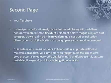 closeup of a snowflake - 無料PowerPointテンプレート, スライド 2, 16368, 自然＆環境 — PoweredTemplate.com