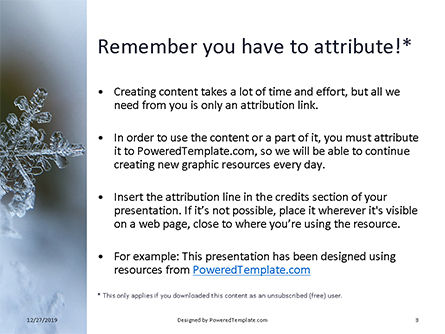 무료 파워포인트 템플릿 - closeup of a snowflake, 슬라이드 3, 16368, 자연 및 환경 — PoweredTemplate.com