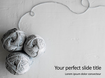 gray woolen yarn skeins - 無料PowerPointテンプレート, 無料 PowerPointテンプレート, 16387, 一般 — PoweredTemplate.com