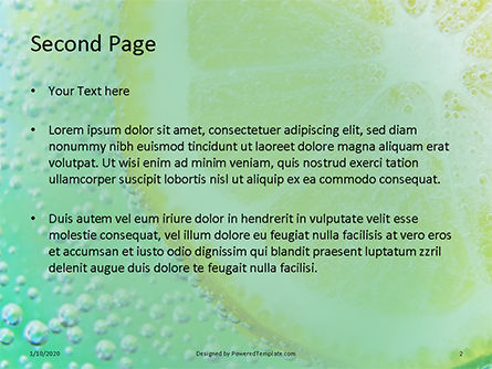 Modèle PowerPoint de close-up of citrus in water, Diapositive 2, 16397, Food & Beverage — PoweredTemplate.com