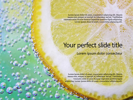 Modèle PowerPoint de close-up of citrus in water, Modele PowerPoint, 16397, Food & Beverage — PoweredTemplate.com