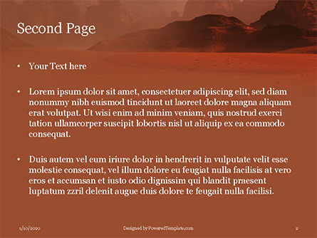Red Mountains Under White Clouds Presentation, Slide 2, 16398, Nature & Environment — PoweredTemplate.com