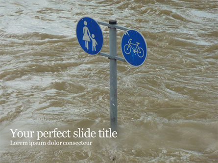 Modelo do PowerPoint - city flood, Modelo do PowerPoint, 16401, Natureza e Ambiente — PoweredTemplate.com