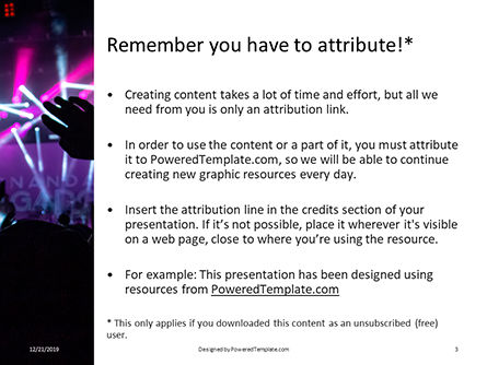 Modèle PowerPoint gratuit de cheering crowd at a rock concert, Diapositive 3, 16404, Art & Entertainment — PoweredTemplate.com