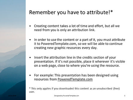 Plantilla de PowerPoint gratis - panoramic mountains in blue mist, Diapositiva 3, 16406, Naturaleza y medio ambiente — PoweredTemplate.com
