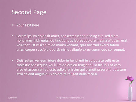 Purple peony in vase on violet background PowerPoint Vorlage, Folie 2, 16425, Ferien/besondere Anlässe — PoweredTemplate.com