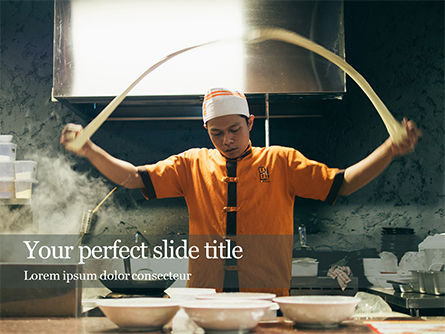Chef at Work Presentation, PowerPoint Template, 16426, Careers/Industry — PoweredTemplate.com