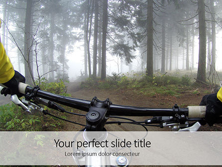 View From Bikers Eyes Presentation, PowerPoint Template, 16428, Sports — PoweredTemplate.com