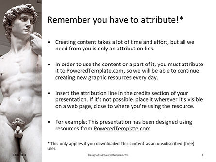 Templat PowerPoint David Is A Masterpiece Of Created In Marble By Michelangelo, Slide 3, 16431, Art & Entertainment — PoweredTemplate.com