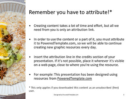 Templat PowerPoint Gratis Oatmeal With Orange And Cashews, Slide 3, 16433, Food & Beverage — PoweredTemplate.com