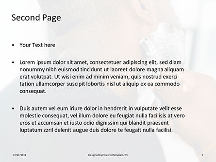 Modello PowerPoint - Person shaving face, Slide 2, 16435, Persone — PoweredTemplate.com