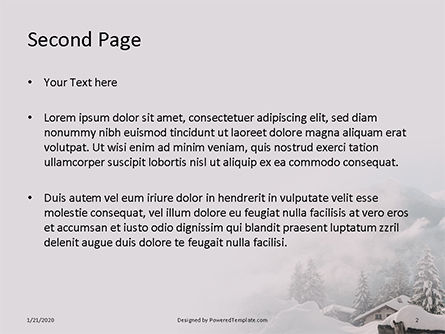 Snow Covered Mountains and Trees Presentation, Slide 2, 16444, Nature & Environment — PoweredTemplate.com