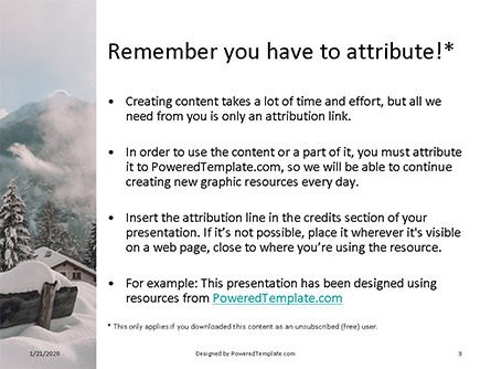 Modèle PowerPoint gratuit de snow covered mountains and trees, Diapositive 3, 16444, Nature / Environnement — PoweredTemplate.com