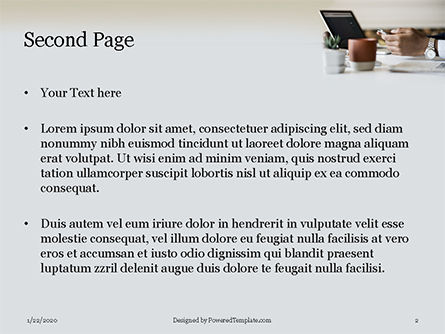 Templat PowerPoint Businessman Using Smartphone In Office, Slide 2, 16447, Bisnis — PoweredTemplate.com