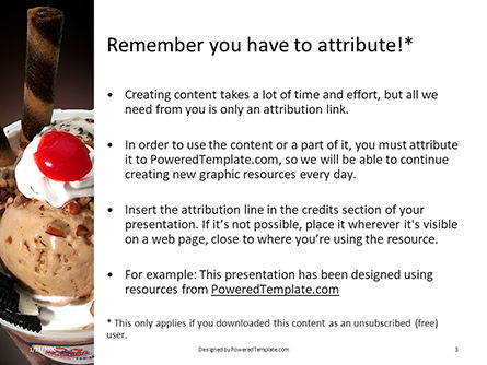 Dessert With Ice Cream And Cookies Gratis Powerpoint Template, Dia 3, 16451, Food & Beverage — PoweredTemplate.com