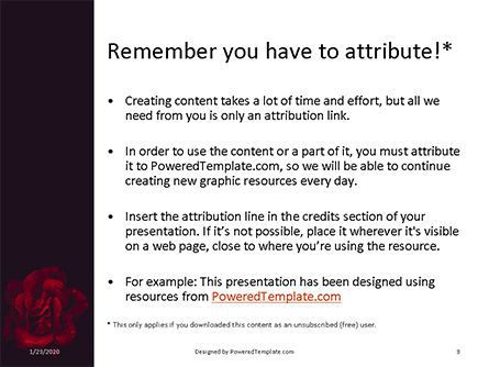 Modello PowerPoint - Little rain drops on the beautiful red rose, Slide 3, 16454, Natura & Ambiente — PoweredTemplate.com