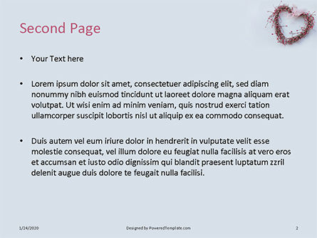 Modèle PowerPoint gratuit de heart shaped wreath, Diapositive 2, 16456, Fêtes / Grandes occasions — PoweredTemplate.com
