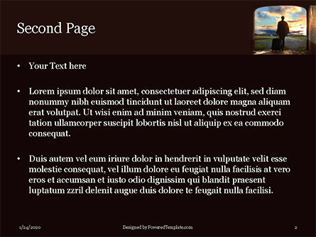 파워포인트 템플릿 - travel alone, 슬라이드 2, 16457, 사람들 — PoweredTemplate.com