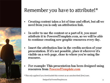 Modèle PowerPoint de travel alone, Diapositive 3, 16457, Mensen — PoweredTemplate.com