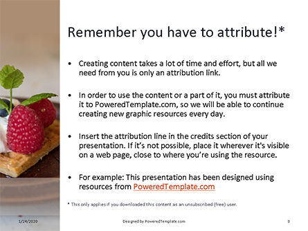 Templat PowerPoint Gratis Waffle With Fruit And Ice Cream, Slide 3, 16458, Food & Beverage — PoweredTemplate.com