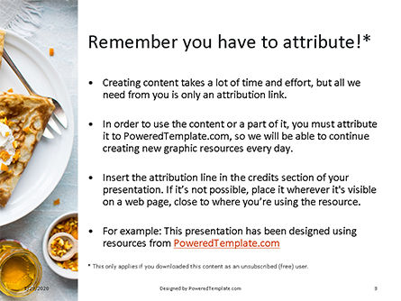 Plantilla de PowerPoint - shrove pancake tuesday with oranges and honey, Diapositiva 3, 16465, Food & Beverage — PoweredTemplate.com