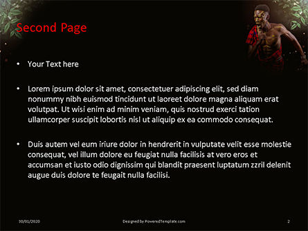 A Native With Face And Body Paint Gratis Powerpoint Template, Dia 2, 16466, Mensen — PoweredTemplate.com