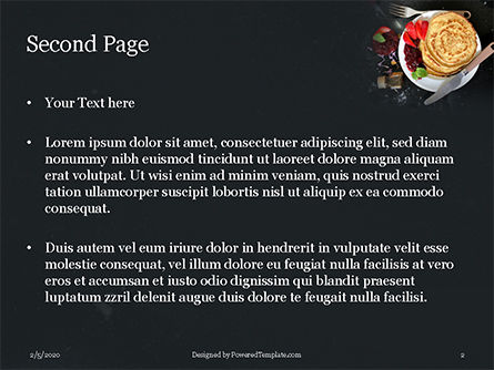 무료 파워포인트 템플릿 - pancakes with jam, 슬라이드 2, 16478, Food & Beverage — PoweredTemplate.com