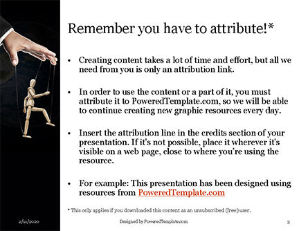 Modello PowerPoint - Manipulation presentation, Slide 3, 16486, Concetti del Lavoro — PoweredTemplate.com