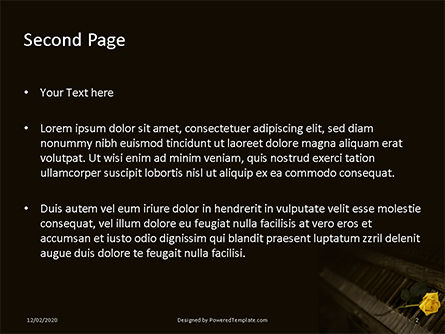 무료 파워포인트 템플릿 - yellow rose on piano keys presentation, 슬라이드 2, 16490, Art & Entertainment — PoweredTemplate.com
