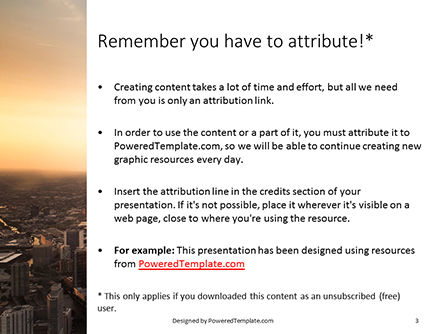 Modello PowerPoint Gratis - Chicago downtown aerial view presentation, Slide 3, 16494, Costruzioni — PoweredTemplate.com