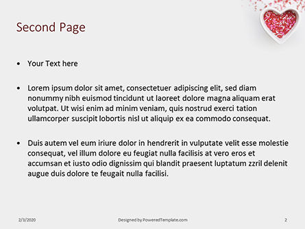 Templat PowerPoint Gratis Top View Of Heart Shaped Cup With Colored Sprinkles Presentation, Slide 2, 16501, Liburan/Momen Spesial — PoweredTemplate.com