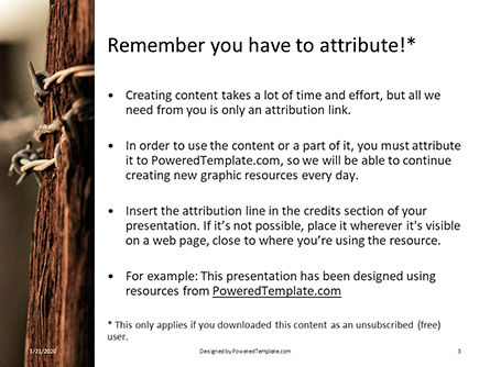 Modello PowerPoint - Barbed wire fence presentation, Slide 3, 16502, Agricoltura — PoweredTemplate.com