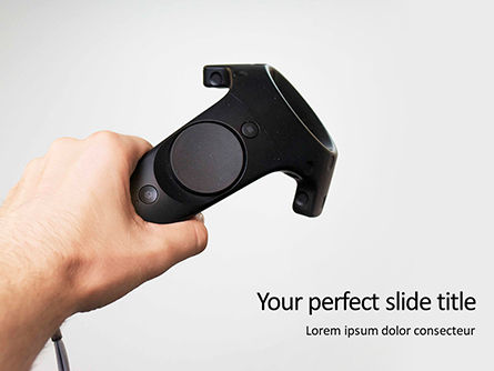 VR Controller Presentation, PowerPoint Template, 16503, Technology and Science — PoweredTemplate.com