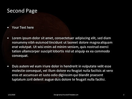 Mars Presentation PowerPoint Template, Dia 2, 16504, Technologie en Wetenschap — PoweredTemplate.com