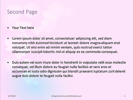 Background With Minimalistic Pastel Pattern Valentine's Day Theme Presentation PowerPoint Template, Dia 2, 16509, Vakantie/Speciale Gelegenheden — PoweredTemplate.com