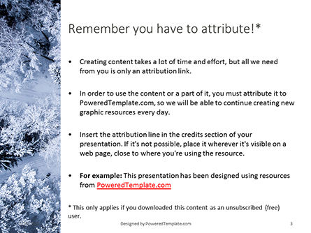 Beautiful snowy winter forest presentation PowerPoint Vorlage, Folie 3, 16512, Natur & Umwelt — PoweredTemplate.com