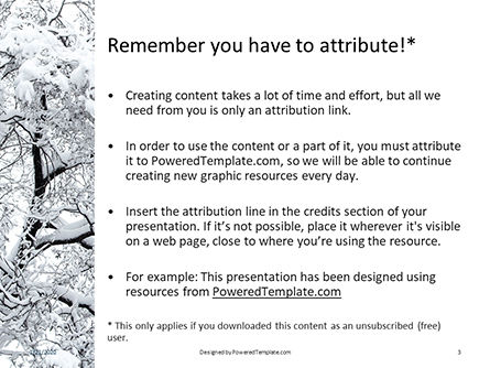 Snow covered trees presentation Kostenlose PowerPoint Vorlage, Folie 3, 16514, Natur & Umwelt — PoweredTemplate.com