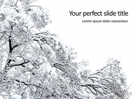 Snow Covered Trees Presentation Gratis Powerpoint Template, 16514, Natuur & Milieu — PoweredTemplate.com