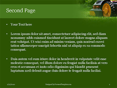 Trimming Fresh Grass Presentation PowerPoint Template, Dia 2, 16515, Carrière/Industrie — PoweredTemplate.com