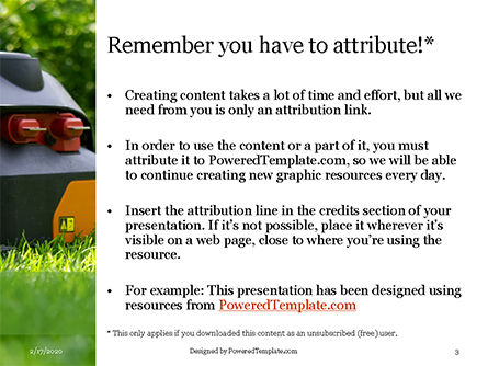 Modèle PowerPoint de trimming fresh grass presentation, Diapositive 3, 16515, Carrière / Industrie — PoweredTemplate.com