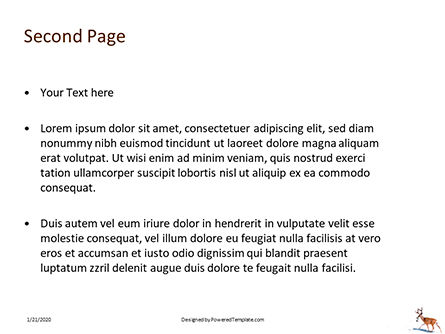 Templat PowerPoint Gratis Deer In The Winter Field Presentation, Slide 2, 16518, Alam & Lingkungan — PoweredTemplate.com